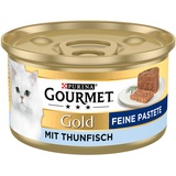 Purina 48 x 85g Feine Pastete Thunfisch Gourmet Gold Katzenfutter nass