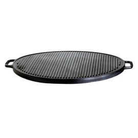 Gusseisenkuss Grillplatte aus Gusseisen ø 45 cm Gussplatte Plancha geriffelt/glatt - Gusseisenkuss