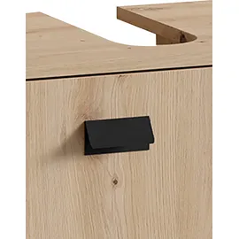 byLIVING Waschbeckenunterschrank Wellness Breite 60 cm, Artisan Eiche/schwarz