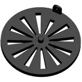 Feuerfest 123 GmbH Ofenrost Kaminrost / Ascherost Ø 172x10mm passend für RAIS**, feuerfest & hitzebeständig - passgenau gefertigt in Deutschland