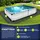 tillvex tillvex® Pool Bodenschutzmatte mit Löchern 4 Stück Schwarz | Unterlegmatte für Pool & Planschbecken 51x51 cm | Poolmatte Bodenmatte Outdoor | P...