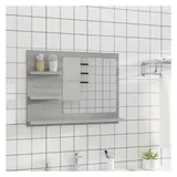 vidaXL Badspiegel Grau Sonoma 60x10,5x45 cm Holzwerkstoff