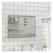 vidaXL Badspiegel Grau Sonoma 60x10,5x45 cm Holzwerkstoff