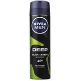 NIVEA Men Deep Black Carbon Amazonia 48H Deodorant Spray Antiperspirant 150 ml für Manner