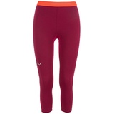 Salewa Cristallo warm 3/4 Baselayer Damen Leggings rhodo red