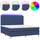 vidaXL Boxspringbett 180 x 200 cm Blau