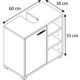 VCM Waschbeckenunterschrank Zalo L