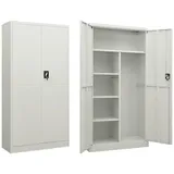vidaXL Schließfachschrank Stahl 90x40x180 cm Hellgrau