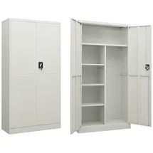 vidaXL Schließfachschrank Stahl 90x40x180 cm Hellgrau