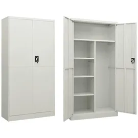 vidaXL Schließfachschrank Stahl 90x40x180 cm Hellgrau