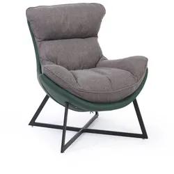 Sessel Wildleder SIESTA, grün/grau