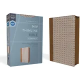 Zondervan NIV, Thinline Bible, Compact, Leathersoft, Brown/White, Zippered, Red Letter, Comfort Print: New International Version, Brown/White, Leathersoft, Thinline, Compact, Zippered, Red Letter, Comfort Print