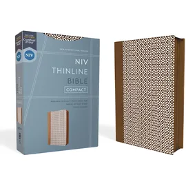 Zondervan NIV, Thinline Bible, Compact, Leathersoft, Brown/White, Zippered, Red Letter, Comfort Print: New International Version, Brown/White, Leathersoft, Thinline, Compact, Zippered, Red Letter, Comfort Print