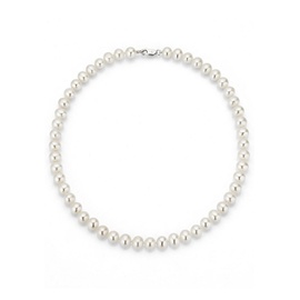 Firetti Perlenkette »Schmuck Geschenk Halsschmuck Halskette Perle«, mit Süßwasserzuchtperle 43687622-50 silberfarben-weiß