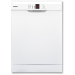 Telefunken S6013E1W Freistehender Geschirrspüler, Spülmaschine, 60 cm, 13 Maßgedecke, 8 Programme, Besteckkorb