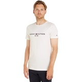 Tommy Hilfiger T-Shirt Core Logo Rundhalsausschnitt, Weiß