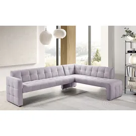 exxpo - sofa fashion Essbank EXXPO - SOFA FASHION "Barista, bequem und elegant, hohe Bodenfreiheit", rosa (powder rose), B:265cm H:83cm T:199cm, Sitzbänke, Essbank, Eckbank Barista bequem und elegant, hochwertige Detailverarbeitung