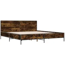 vidaXL Bettgestell 180 x 200 cm Räuchereiche