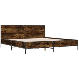 vidaXL Bettgestell 180 x 200 cm Räuchereiche