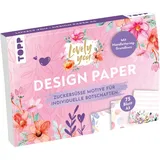 TOPP Design Paper A5 Lovely You. Mit Handlettering-Grundkurs: 75 Motivpapiere (DIN A6, 220 g/m2), in 25 Designs, 16 Seiten Handlettering-Grundkurs, Softcover