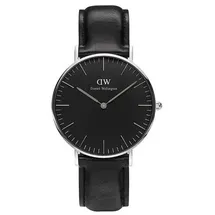 Daniel Wellington Classic Black Sheffield Leder 36 mm DW00100145