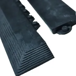 Gummi-Kantenprofil schwarz mit Knopfloch rechts 990x75mm - schwarz