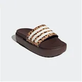 adidas Platform Adilette Damen Shadow Brown/Cloud White/Magic Beige 38