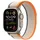 Apple Watch Ultra 2 GPS + Cellular 49 mm Titangehäuse natur, Trail Loop orange/beige M/L