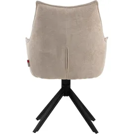 Mr. Deko Esszimmerstuhl, Beige, Textil, Uni, 1-Sitzer, 62x90x66 cm Esszimmer, Stühle, Esszimmerstühle, Armlehnenstühle