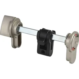 DENI Schloss-WC-Modulset Profilzylinder 3615 vernickelt, rot/grün