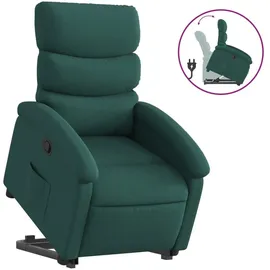 vidaXL Relaxsessel mit Aufstehhilfe Dunkelgrün Stoff