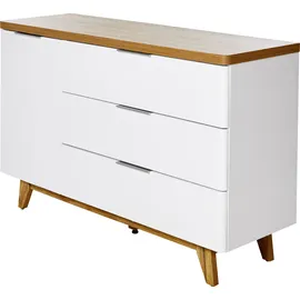 Jahnke Sideboard Libre 120 x 77,4 x 39 cm Braun / Weiß