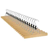 VonBueren Kleiderbügel VonBueren Hosenbügel Klemmbügel aus Holz, (20-tlg)