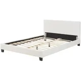 Corium Kunstlederbett Albacete 140x200 cm Weiß 46134690