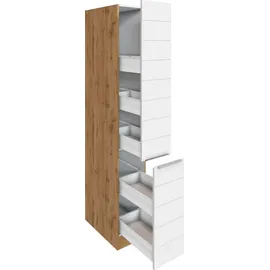 kochstation Apothekerschrank KS-Luhe 30 x 60 x 200 cm Weiß