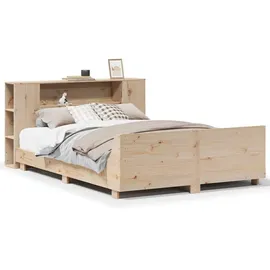 vidaXL Massivholzbett ohne Matratze 120x200 cm Kiefernholz