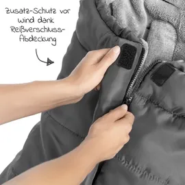 zamboo Fußsack für Joie Kinderwagen grau