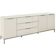 Rauch Kombikommode 200 x 72 x 42 cm Beige / Glas Beige (Champagner)