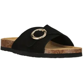 NOU Jaca Leder Kork Sandalen Damen, 1001 - black 39