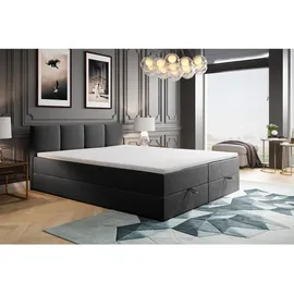 Trada Royal Boxspringbett 140 x 200 cm H3 Dunkelgrau