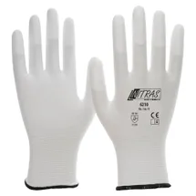 AS Arbeitsschutz NITRAS Nylon-PU-Handschuhe, Strickhandschuhe mit PU-Beschichtung, 1 Paar, Größe: S (6)