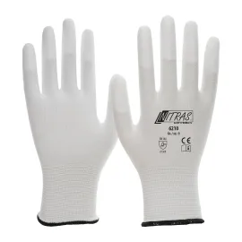 AS Arbeitsschutz NITRAS Nylon-PU-Handschuhe, Strickhandschuhe mit PU-Beschichtung, 1 Paar, Größe: S (6)