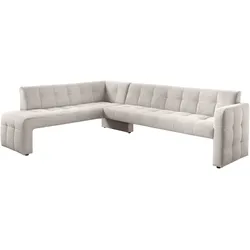 Essbank EXXPO - SOFA FASHION "Barista, bequem und elegant, hohe Bodenfreiheit", beige, B:265cm H:83cm T:199cm, Sitzbänke, Eckbank Barista bequem und elegant, hochwertige Detailverarbeitung