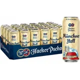 Hacker Pschorr Münchner Hell 5,0% vol. 0,5LDose, 24er Pack (24x0,5L) EinwegPfand - 12 l
