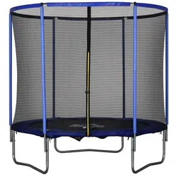 HOMCOM Trampolin, Ø 244 cm, max. Belastung: 113,6 kg, inkl. Sicherheitsnetz - bunt