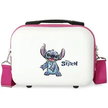 Disney Adorable Stitch Kulturbeutel, anpassbar, weiß, 29 x 21 x 15 cm, starres ABS, 9,14 l, 0,6 kg