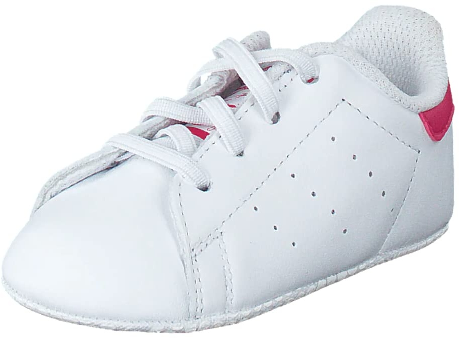 adidas Originals Stan Smith Crib S82618, Unisex Baby Lauflernschuhe Sneaker, Weiß (Ftwr White/Ftwr White/Bold Pink), EU 21 - 21 EU