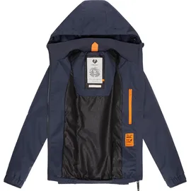 Ragwear wasserdichte und atmungsaktive Damen Übergangsjacke leichte kurze Funktionsjacke mit Kapuze Dizzie Tech YOUMODO Navy Gr. S - S