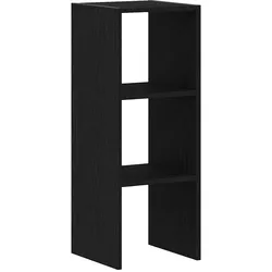 vidaXL Bücherregal Stapelbar Schwarz Eichen-Optik 30x30x80 cm