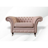 JVmoebel Chesterfield-Sessel, Chesterfield Sessel 1,5 Sitzer Design rosa